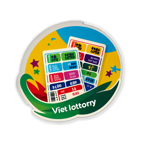 Tem đơn giản với chữ 'Vietlott Lottery'