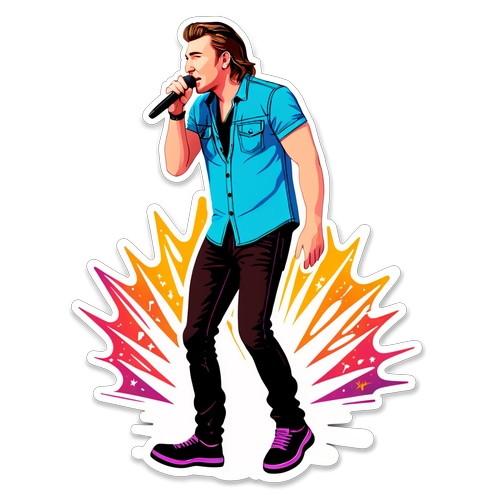 Vibrant Morgan Wallen Concert Sticker