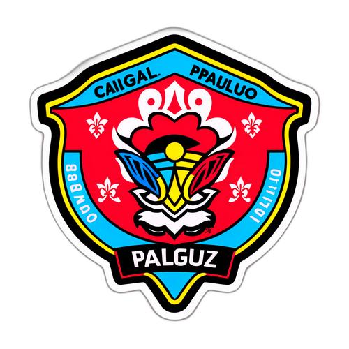 Calcomanía Colorida Inspirada en el Equipo de São Paulo