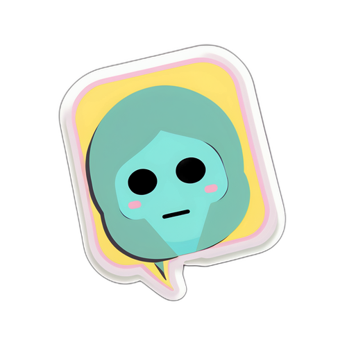 पैस्टल रंग की पृष्ठभूमि वाले फिल्म के प्रसिद्ध संवाद के लिए स्टिकर