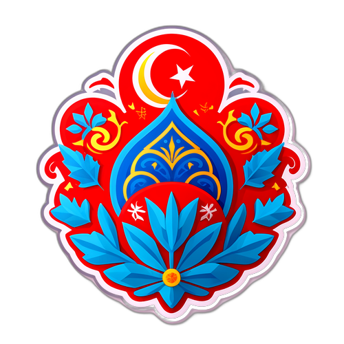 Türk Geleneksel Sembolleri ile Tatil Bonusu Sticker Tasarımı