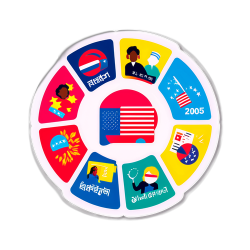 Sticker llamativo del proceso electoral de 2025