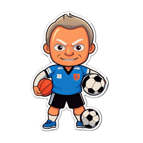 Stickers af Bjarne Henriksen som tegneseriefigur