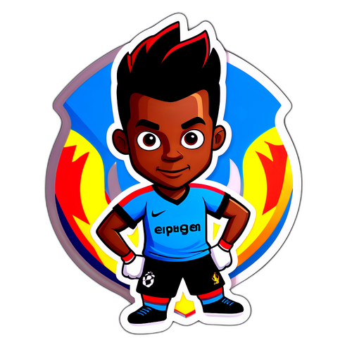 ออกแบบการ์ตูนของโลโก้พรีเมียร์ลีกในท่าทางน่ารัก