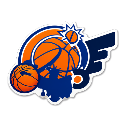 Dynamic Knicks and Pacers Logo Sticker