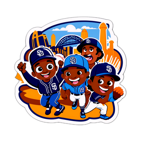 Playful Padres Standings Sticker