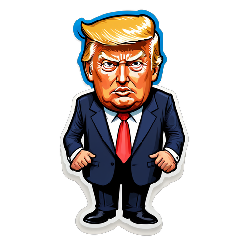 Satirischer Trump Sticker