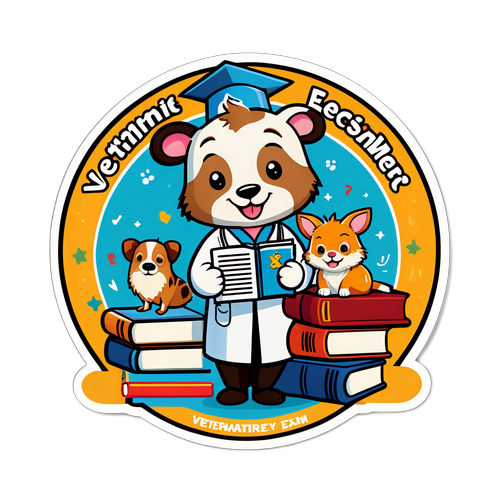Isang Sining ng Sticker para sa Eksamen ng Lisensya sa Beterinaryo