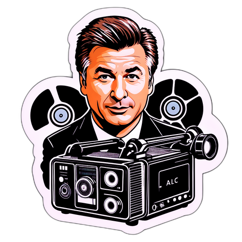 Illustration d'Alec Baldwin comme icône du cinéma