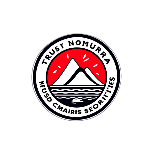 信頼の野村証券のシンプルなステッカーロゴデザイン