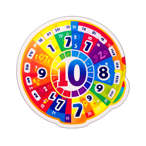 Ilustração de um Bilhete de Loteria Colorido