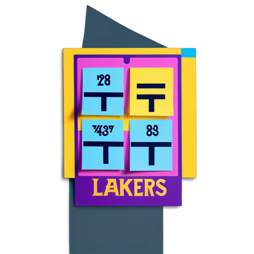 Disenyo ng Sticky Note na may Countdown sa Susunod na Laro ng Lakers