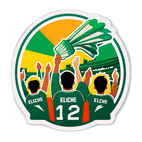 엘체 스타디움에서 응원하는 팬들 디자인 스티커