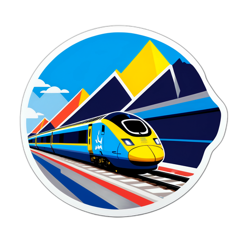 Illustration d'un Eurostar traversant le Tunnel sous la Manche