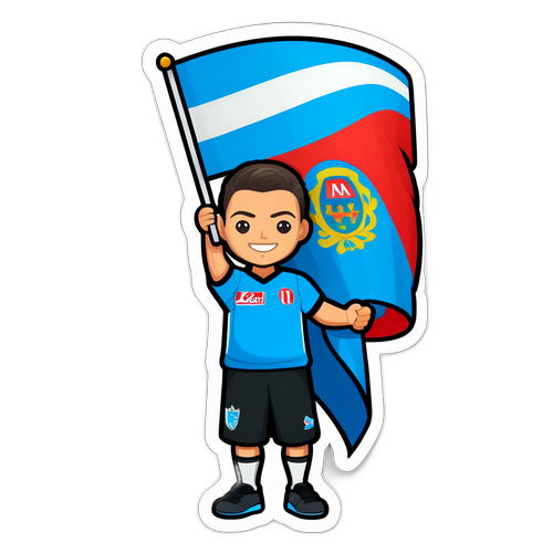 Shabiki wa Napoli akisherehekea