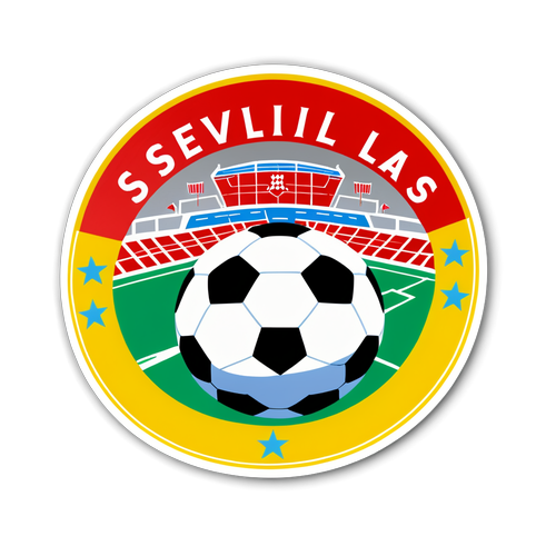 Sticker cu stadionul plin de fani pentru meciul Sevilla - Las Palmas