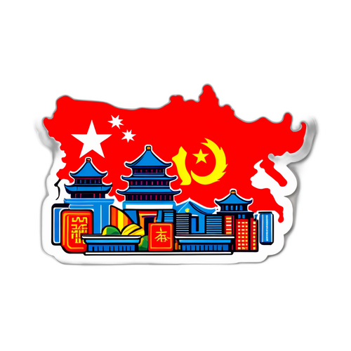 2023年中国经济信心与实力宣传贴纸