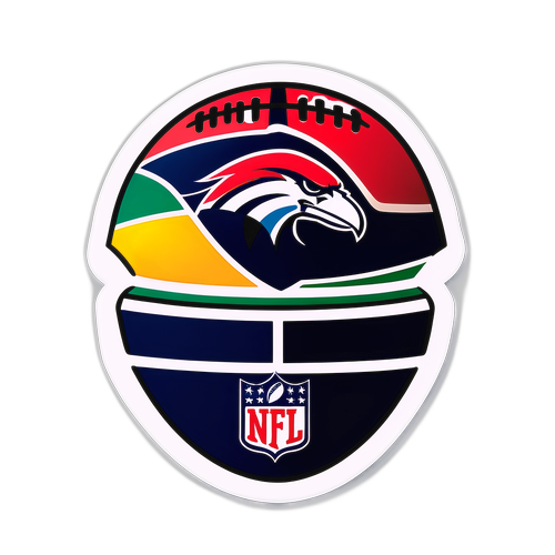 Autocollant en forme de football NFL