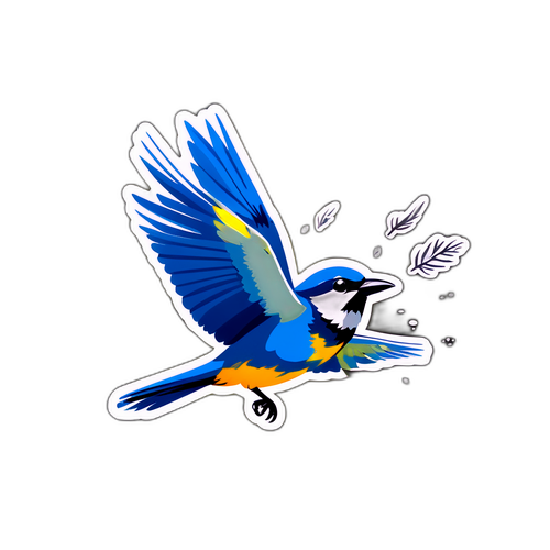 保护动物的鸟贴纸