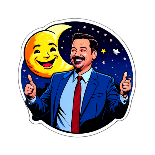 Jimmy Kimmel i en serietidningsstil