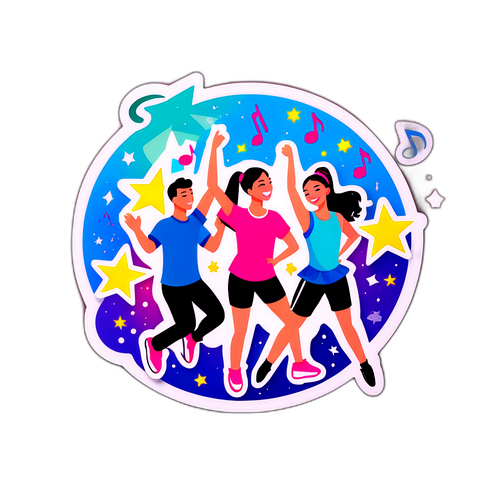 Autocollant de danse amusant sur le thème de TikTok