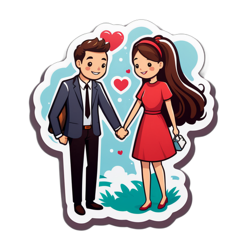 Δημιουργία αυτοκόλλητου ζευγαριών σε διάφορες στιγμές της σχέσης τους, με θέμα "Αυτός και Αυτή"