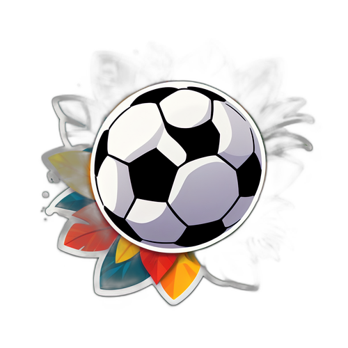 Stiker Bola Sepak Berwarna-warni