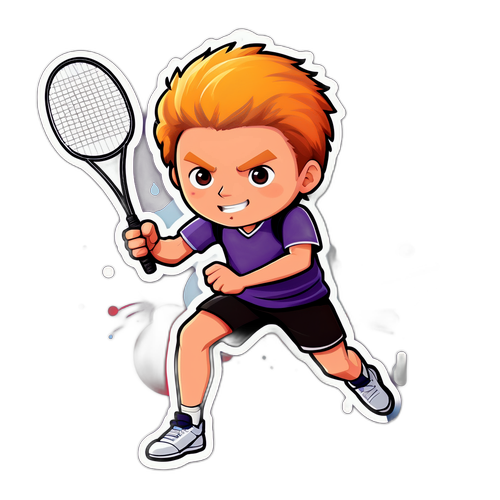 Rasmus Gemke i aktion på badmintonbanen