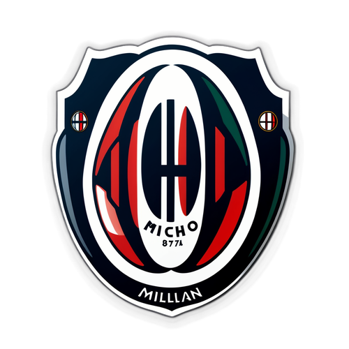 Sticker ya Alama ya AC Milan