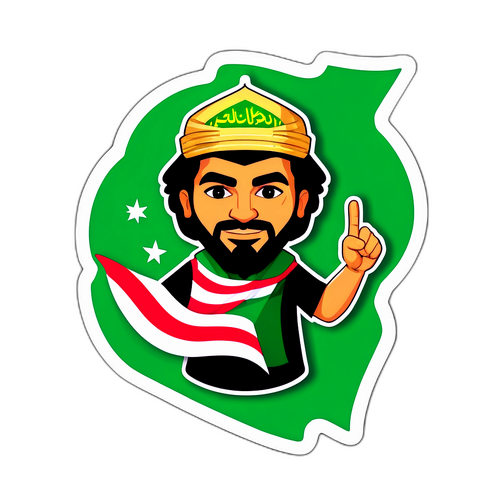 Sticker med Irak vs Saudi-Arabien