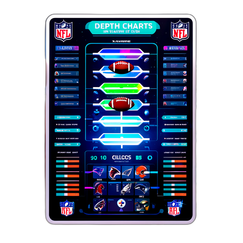 An Imaginative NFL Depth Charts Sticker for 2025