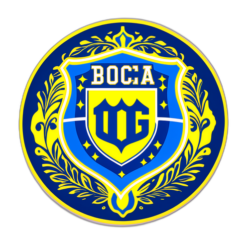 Stiker Logo Boca Juniors yang Berwarna Cerah