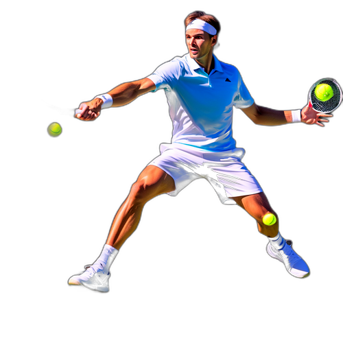 Jurij Rodionov im Tennis-action
