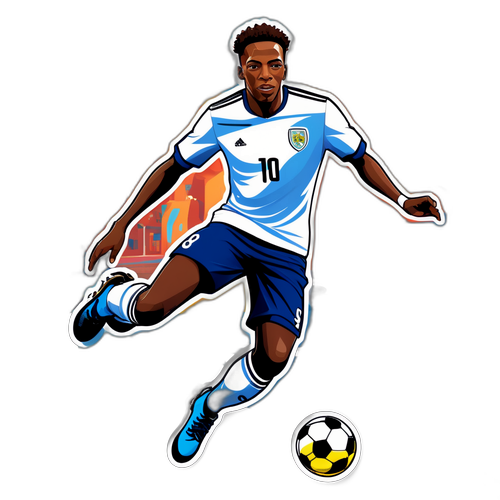 Sticker ya Antoine Semenyo katika Mandhari ya Jiji