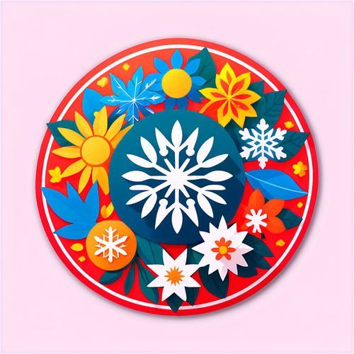 Elegant klistermärke med Four Seasons-logotyp