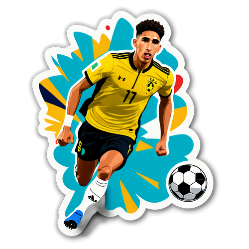 Potret Dinamik Achraf Hakimi dalam Larian Penuh Semangat