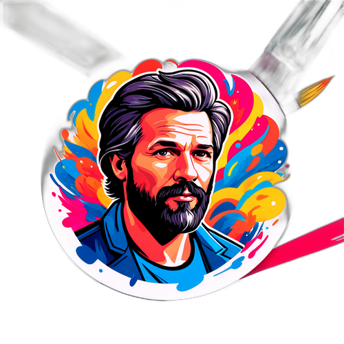 Sticker med Tobias Grotkjær Elmstrøm i kreativ kunstscene