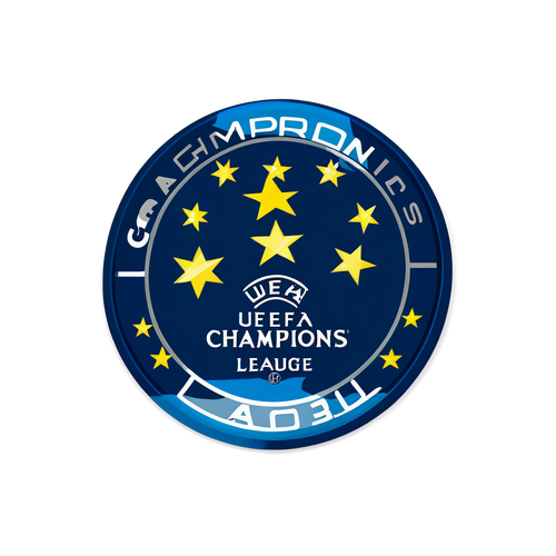 Sticker ya UEFA Champions League na Maandishi 'Champions League Draw'