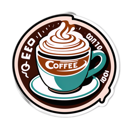 Retro Kaffe Klistermärke