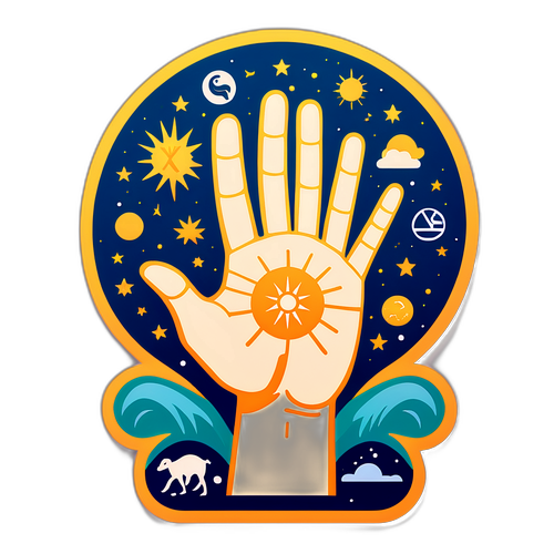 與星座相關的手掌貼紙