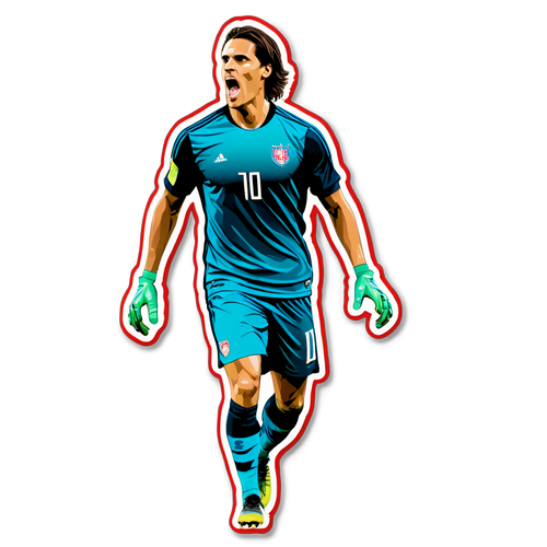 Autocolant cu Yann Sommer în acțiune