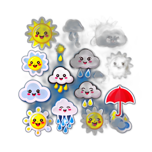 Kaakit-akit na Sticker ng Update sa Panahon