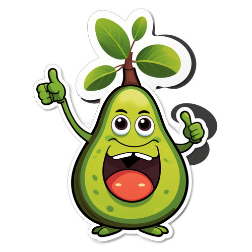 Avocado-ul Fericit: Un Emoticon Viu Care Îți Va Încânta Ziua!