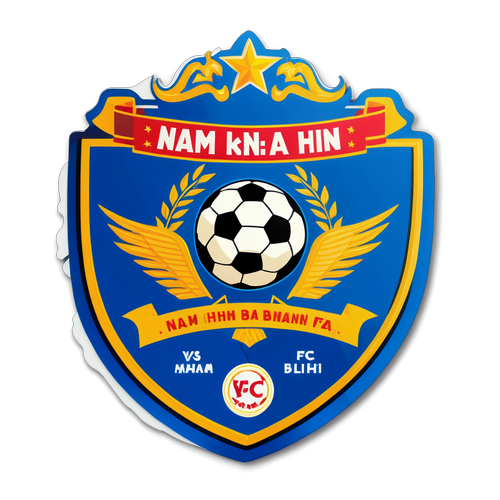 Sticker hoài niệm về sân cỏ và logo Nam Định FC