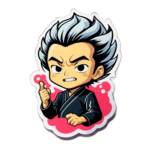 ノッコン・テラダのユニークなキャラクターのステッカー