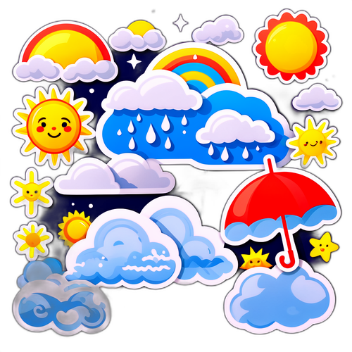 Stiker Ramalan Cuaca Bergaya