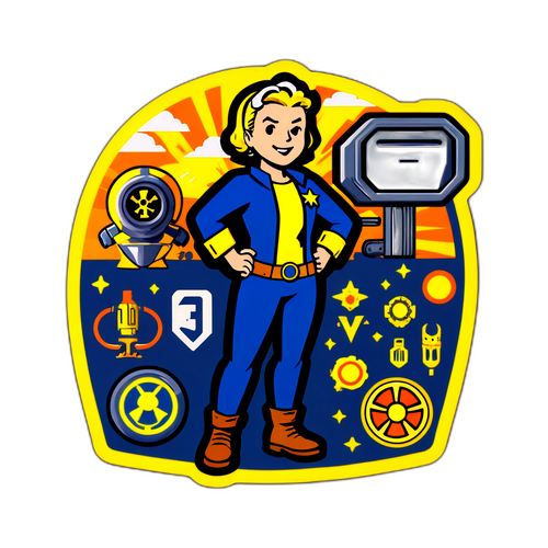 Adesivo ispirato al retro per Fallout Stagione 3