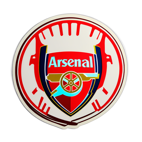 Arsenal Vintage Sticker met Slogan 'Forever United'