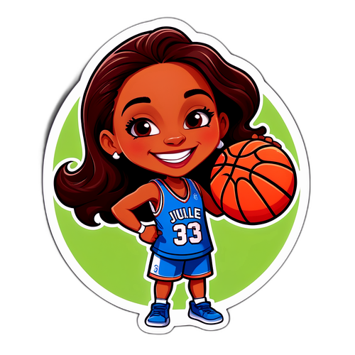 Playful Cartoon Basketball Player