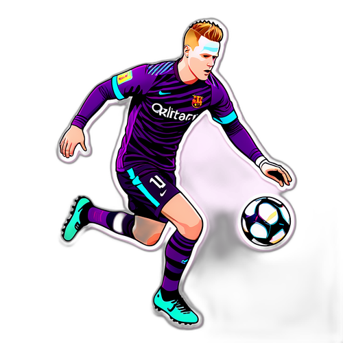 Autocollant de Ter Stegen en pleine action